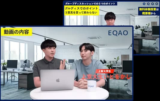 EQAO式メソッドの動画・デジタルコンテンツ画面